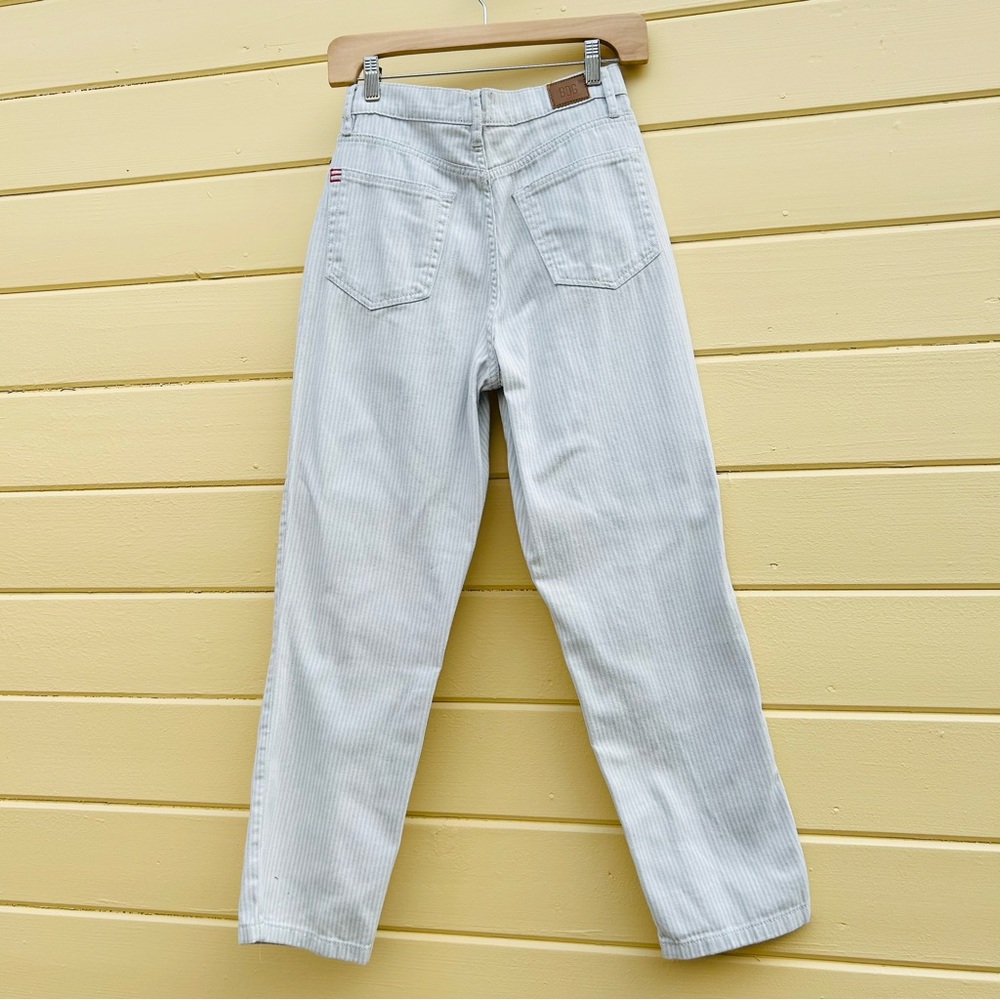 BDG Railroad Pinstripe Button Fly Slim Straight White Jean Pants Size 26
